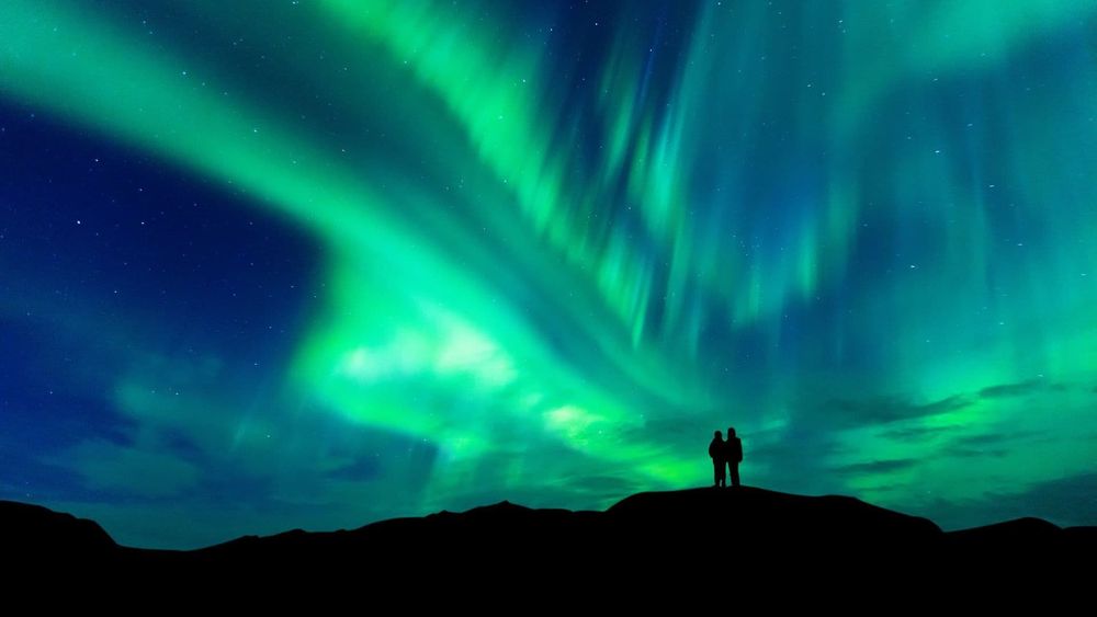 Auroras en Islandia Puente de Diciembre